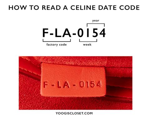 check celine serial number|Celine purse date code.